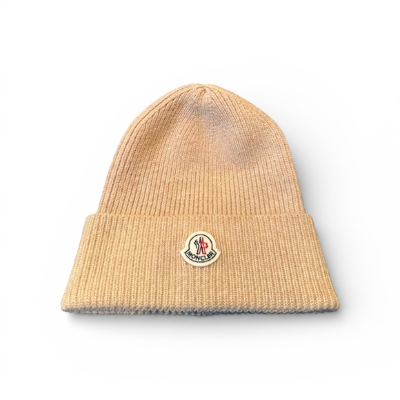 Moncler Tan Ribbed Beanie - Picture 3 of 5